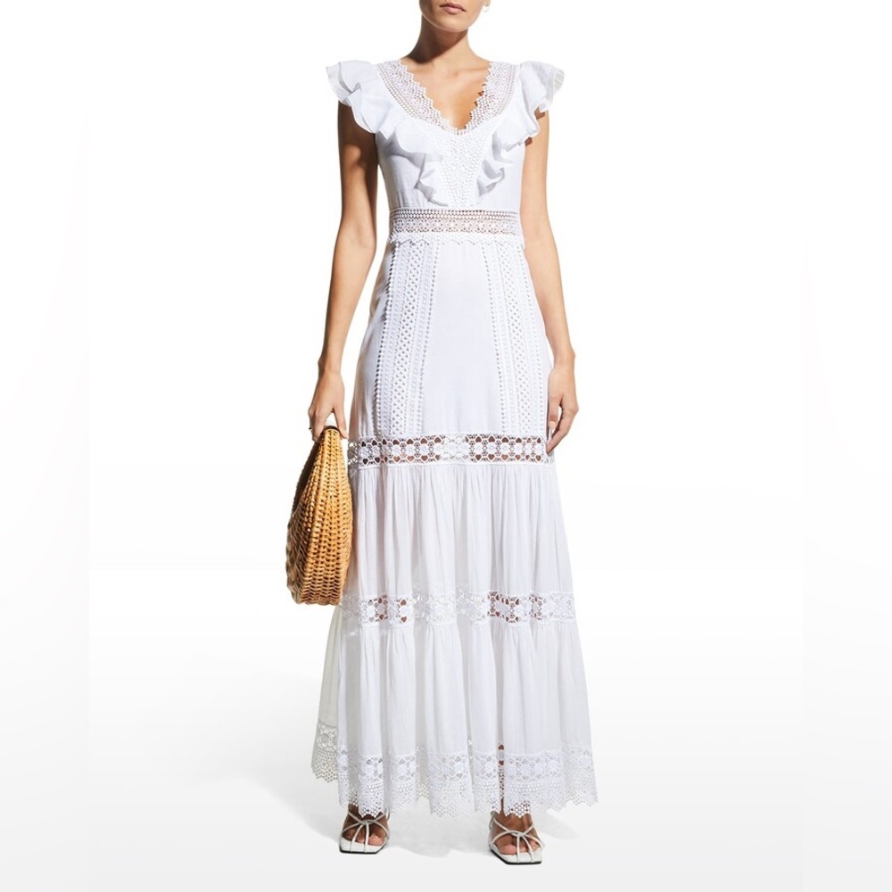 NWOT Charo Ruiz Ibiza Aida Long Lace White Dress